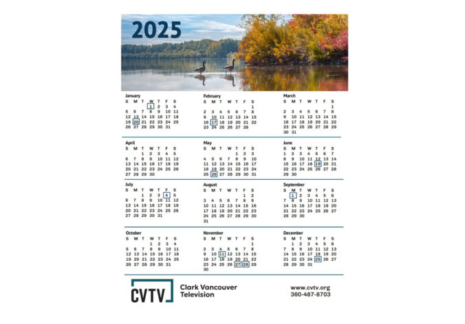 CVTV Year-at-a-Glance Calendar 2025